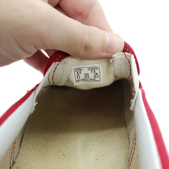 Vans Red Flame Checkered Slip-On Sneakers - Picture 8 of 8